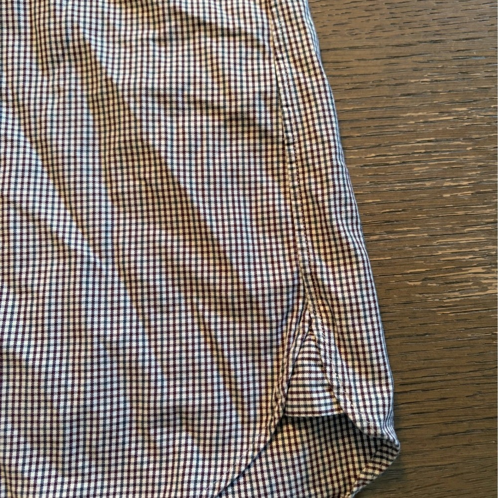 Ike Behar New York Mens 120s Two Ply Gingham Dress Shirt White Long Sleeve - Picture 8 of 11